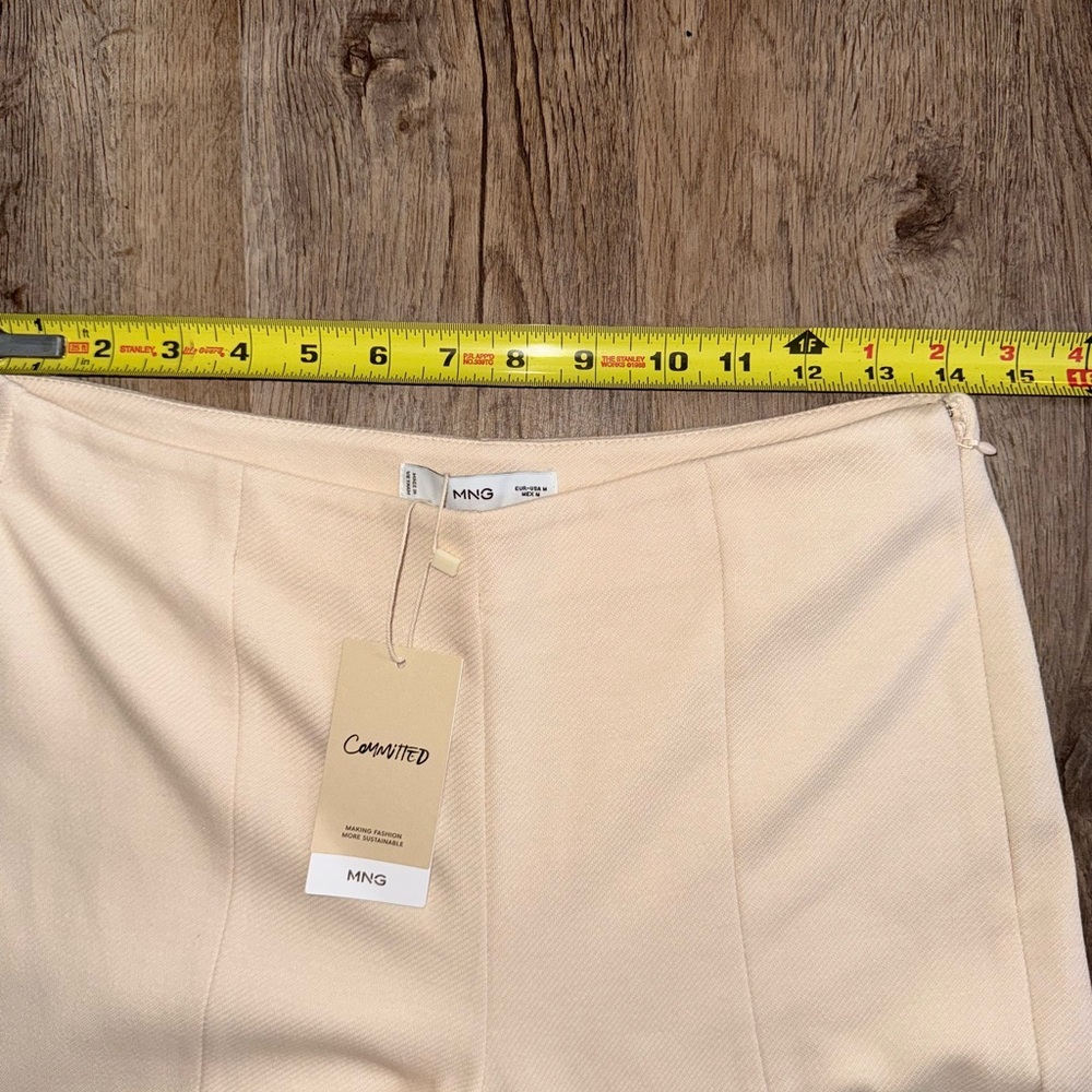 Mango • Slit Hem Ecru Trousers - Picture 5 of 10